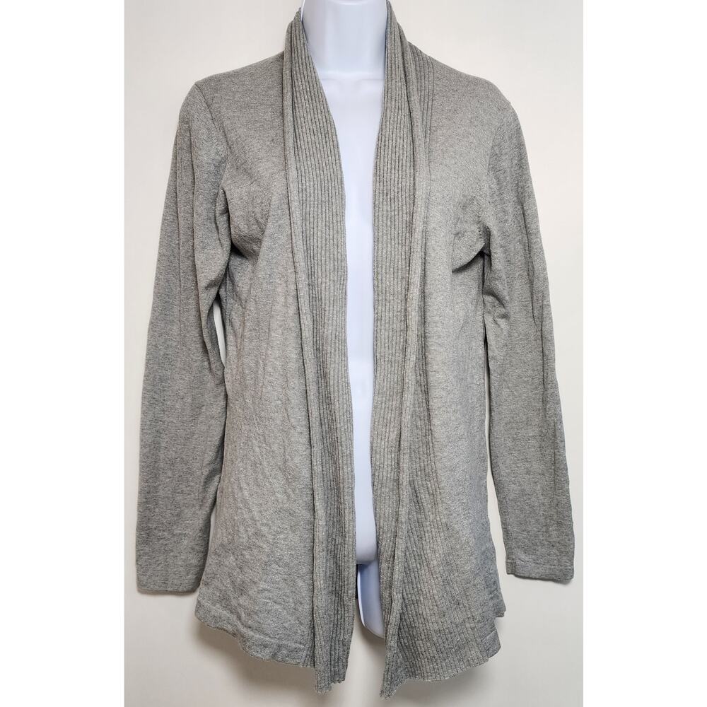 UNIQLO Ribbed Wrap Cardigan Minimalist Soft Knit Layering L